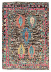 Moroccan Berber - Afghanistan Rug 120X169 Brown/Black Wool, Afghanistan Carpetvista