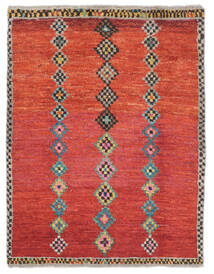 Moroccan Berber - Afghanistan Matto 87X111 Tummanpunainen/Punainen Villa, Afganistan Carpetvista