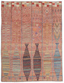 213X281 Moroccan Berber - Afghanistan Teppich Moderner Braun/Rot (Wolle, Afghanistan) Carpetvista