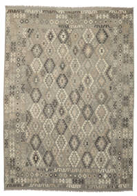 絨毯 オリエンタル キリム アフガン オールド スタイル 245X338 茶色/オレンジ (ウール, アフガニスタン)