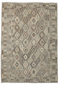  Oriental Kilim Afghan Old Style Rug 245X346 Brown/Orange Wool, Afghanistan Carpetvista