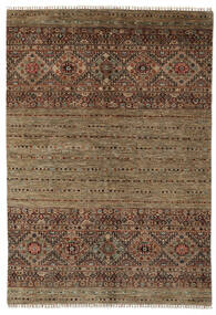 175X251 Shabargan Teppich Moderner Braun/Schwarz (Wolle, Afghanistan) Carpetvista
