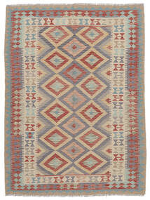  150X205 Kelim Afghan Old Style Matot Matto Ruskea/Tummanpunainen Afganistan Carpetvista