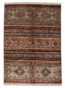 126X181 絨毯 Shabargan モダン 茶色/ブラック (ウール, アフガニスタン) Carpetvista