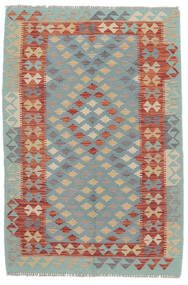  Orientalischer Kelim Afghan Old Stil Teppich 100X150 Dunkelrot/Dunkelgrau Wolle, Afghanistan Carpetvista