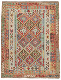 153X193 Tapis D'orient Kilim Afghan Old Style Marron/Rouge Foncé (Laine, Afghanistan) Carpetvista