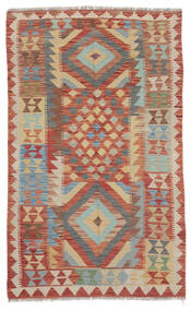 Kelim Afghan Old Stil Teppich 95X150 Dunkelrot/Braun Wolle, Afghanistan Carpetvista