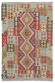 105X157 絨毯 オリエンタル キリム アフガン オールド スタイル 茶色/グリーン (ウール, アフガニスタン) Carpetvista