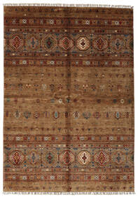 175X250 Tapete Shabargan Moderno Castanho/Preto (Lã, Afeganistão) Carpetvista