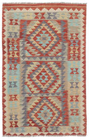  100X150 Kelim Afghan Old Stil Teppich Dunkelrot/Grün Afghanistan Carpetvista