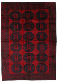 207X300 Beluch Teppe Orientalsk Svart/Mørk Rød (Ull, Afghanistan) Carpetvista