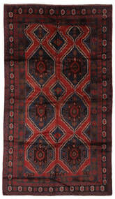 225X395 絨毯 オリエンタル バルーチ 廊下 カーペット ブラック/ダークレッド (ウール, アフガニスタン) Carpetvista
