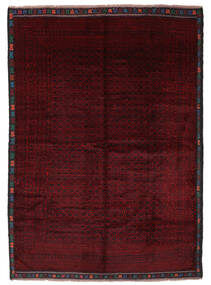  Orientalischer Belutsch Teppich 220X302 Schwarz/Dunkelrot Wolle, Afghanistan Carpetvista
