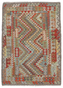  Kilim Afghan Old Style Rug 120X170 Wool Brown/Dark Green Small Carpetvista