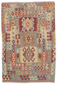  Kelim Afghan Old Style Matot 100X150 Villamatto Ruskea/Tummanpunainen Pieni Matto Carpetvista