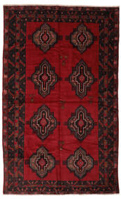  193X312 Baluch Rug Black/Dark Red Afghanistan Carpetvista