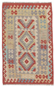  Orientalischer Kelim Afghan Old Stil Teppich 94X147 Dunkelrot/Braun Wolle, Afghanistan Carpetvista