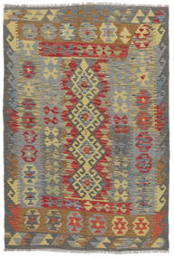  100X150 Kelim Afghan Old Style Matot Matto Tummankeltainen/Ruskea Afganistan Carpetvista