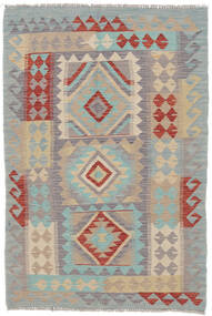 絨毯 オリエンタル キリム アフガン オールド スタイル 100X147 グレー/ダークグレー (ウール, アフガニスタン)