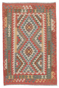  Itämainen Kelim Afghan Old Style Matot Matto 100X155 Ruskea/Tummanpunainen Villa, Afganistan Carpetvista