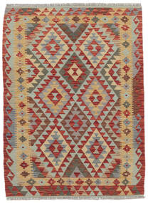  Kelim Afghan Old Style Matot 108X150 Tummanpunainen/Ruskea Carpetvista