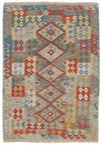Kelim Afghan Old Style Matot Matto 107X154 Ruskea/Tummanharmaa Villa, Afganistan Carpetvista