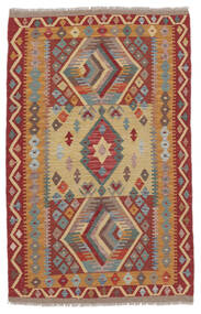 Kelim Afghan Old Stil Teppich 100X150 Braun/Dunkelrot Wolle, Afghanistan Carpetvista
