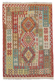  Kelim Afghan Old Style 105X152 Ullmatta Brun/Mörkröd Liten Carpetvista