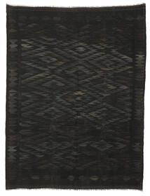 188X243 Tapis Kilim Ariana Moderne Noir (Laine, Afghanistan) Carpetvista