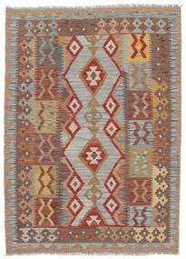 Kelim Afghan Old Stil Teppich 103X145 Braun/Dunkelrot Wolle, Afghanistan Carpetvista