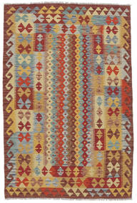  106X160 Kelim Afghan Old Style Matot Matto Ruskea/Tummanpunainen Afganistan Carpetvista