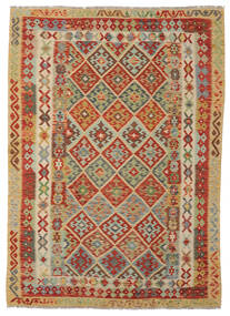  Kilim Afghan Old Style Rug 170X240 Wool Brown/Orange Carpetvista