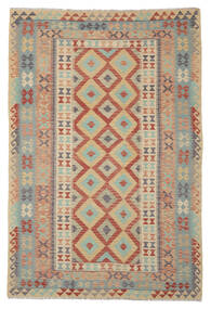  Kelim Afghan Old Style Matot 165X245 Ruskea/Vihreä Carpetvista