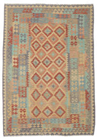 Kelim Afghan Old Stil Teppich 175X253 Braun/Orange Wolle, Afghanistan Carpetvista