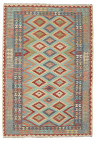 Kilim Afghan Old Style Rug 165X245 Brown/Green Wool, Afghanistan Carpetvista