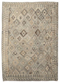  Kilim Afghan Old Style Rug 208X285 Wool Brown/Orange Carpetvista