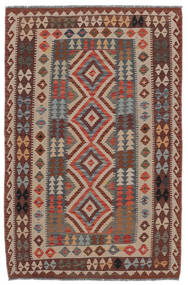  Orientalsk Kelim Afghan Old Style Teppe 136X210 Brun/Mørk Rød Ull, Afghanistan Carpetvista