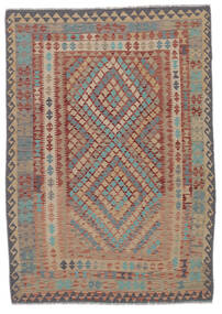 160X226 Kilim Afghan Old Style Rug Oriental Brown/Dark Red (Wool, Afghanistan) Carpetvista