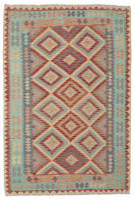 170X245 Kelim Afghan Old Style Matta Orientalisk Brun/Grön (Ull, Afghanistan) Carpetvista