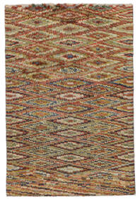 絨毯 Moroccan Berber - Afghanistan 197X294 茶色/ダークレッド (ウール, アフガニスタン)