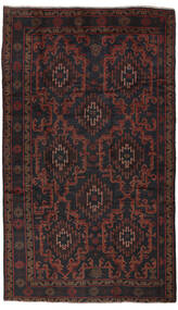 160X275 絨毯 オリエンタル バルーチ ブラック/ダークレッド (ウール, アフガニスタン) Carpetvista