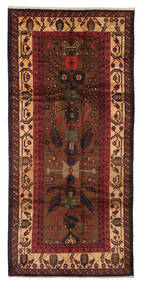140X300 Baluch Rug Oriental Runner
 Black/Dark Red (Wool, Afghanistan) Carpetvista