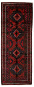 Tapete Balúchi 120X310 Passadeira Preto/Vermelho Escuro (Lã, Afeganistão)