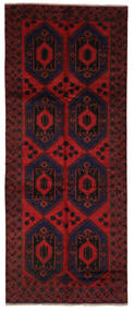 Tapete Oriental Balúchi 160X390 Passadeira Preto/Vermelho Escuro (Lã, Afeganistão)