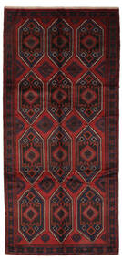 153X325 Tapete Oriental Balúchi Passadeira Preto/Vermelho Escuro (Lã, Afeganistão) Carpetvista