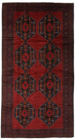 Baluch Rug Rug 215X410 Runner
 Black/Dark Red Wool, Afghanistan Carpetvista