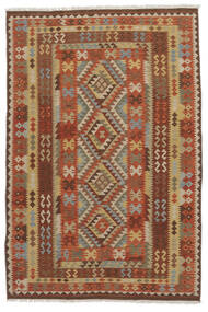 Dywan Orientalny Kilim Afgan Old Style 202X299 Brunatny/Ciemnoczerwony (Wełna, Afganistan)