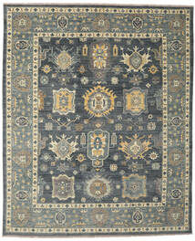  Orientalischer Usak Design Teppich 241X296 Dunkelgrün/Dunkelgrau Wolle, Afghanistan Carpetvista