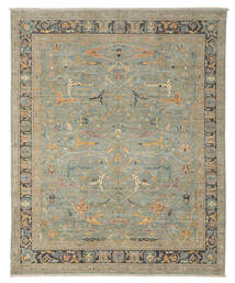  Orientalischer Usak Design Teppich 242X299 Dunkelgelb/Grün Wolle, Afghanistan Carpetvista