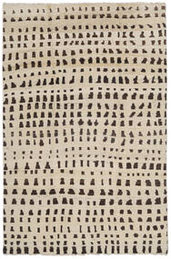 184X284 Tapis Contemporary Design Moderne Beige/Noir (Laine, Afghanistan) Carpetvista